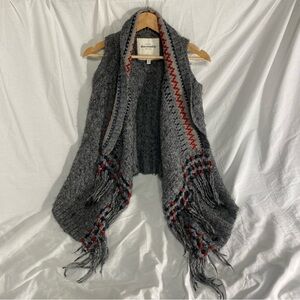 Abercrombie & Fitch Gray and Red Women's Cardigan Vest